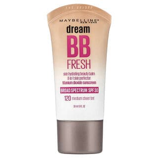 Maybelline, Dream BB Fresh，保濕型美膚霜，SPF 30，120 中調薄透色，1 液量盎司（30 毫升）