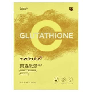 Medicube, Deep Vita C Glutathione Brightening Beauty Mask, 1 Sheet, 0.91 fl oz (27 ml)