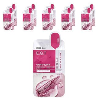 MEDIHEAL, E.G.T Derma 安瓶美容面膜，10 片，每片 0.87 液量盎司（26 毫升）