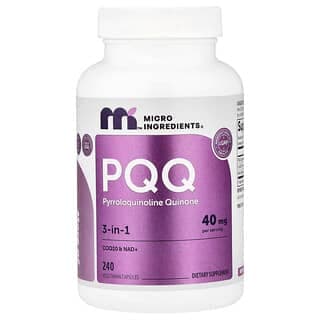 Micro Ingredients, PQQ, 240 Vegetarian Capsules