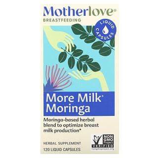 Motherlove, 哺乳，哺乳幫助辣木配方，120 粒液體膠囊