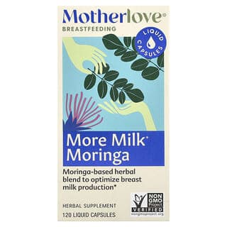 Motherlove, 哺乳，哺乳幫助辣木配方，120 粒液體膠囊