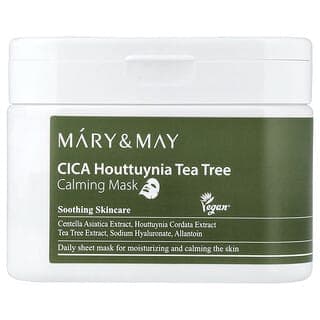 Mary & May, 積雪草魚腥草茶樹舒緩美容面膜，30 片，14.1 盎司（400 克）