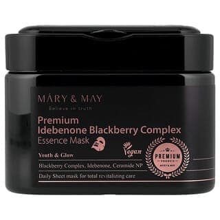 Mary & May, 高級伊地苯酮黑莓複合物，精華美容面膜，20 片，8.81 盎司（250 克）