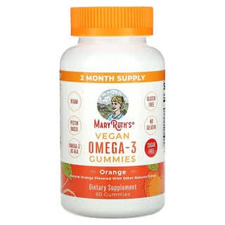 MaryRuth's, 全素 Omega-3 軟糖，天然橙味，60 粒