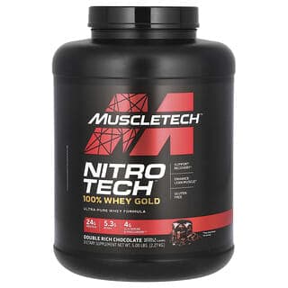 MuscleTech, Nitro-Tech ，全乳清黃金，雙重濃郁巧克力，5 磅（2.27 千克）