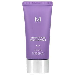 Missha, Perfect Cover 精華 BB 霜，27 號蜂蜜米色，1.18 液量盎司（35 毫升）