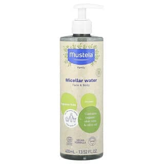 Mustela, 膠束水，面部身體，無香，13.52 液量盎司（400 毫升）