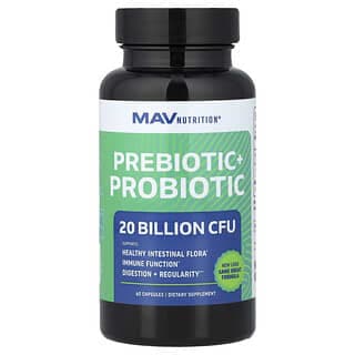 MAV Nutrition, 益生元 + 益生菌，60 粒膠囊