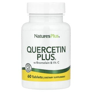 NaturesPlus, 含菠蘿蛋白酶和維生素 C 的 Quercetin Plus®，60 片
