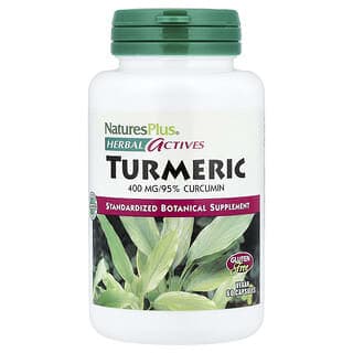 NaturesPlus, Herbal Actives，薑黃，400 毫克，60 粒膠囊