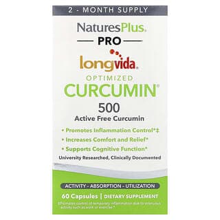 NaturesPlus, Pro Longvida®，姜黃素，500 毫克，60 粒膠囊