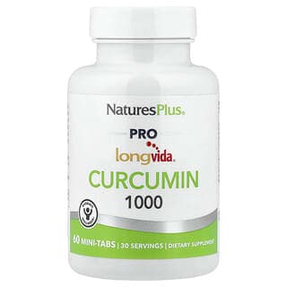 NaturesPlus, Pro Longvida®，薑黃素 1000，1000 毫克，60 片迷你片劑（每片 500 毫克）