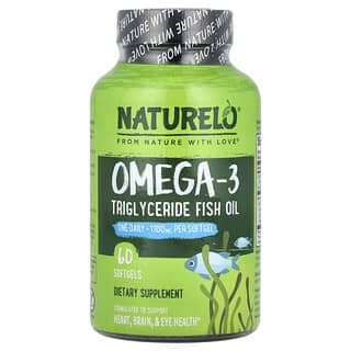 NATURELO, 歐米伽-3，甘油三酯魚油，1,100 毫克，60 粒軟凝膠