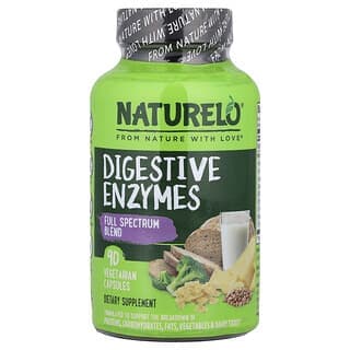 NATURELO, 消化酶，多面混合物，90 粒素食膠囊