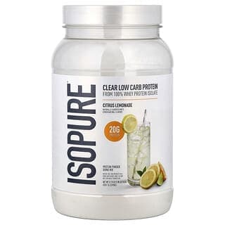 Isopure, 透明低碳水化合物蛋白質粉，柑橘檸檬水味，1.98 磅（900 克）