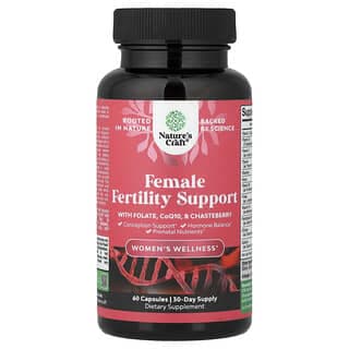 Nature's Craft, 女性健康，含葉酸、輔酶 Q10 和聖潔莓的生育加強劑，60 粒膠囊