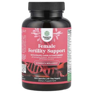 Nature's Craft, 女性健康，含葉酸、輔酶 Q10 和聖潔莓等生育支援劑，120 粒膠囊