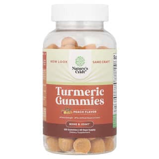 Nature's Craft, 薑黃軟糖，桃子味，120 粒