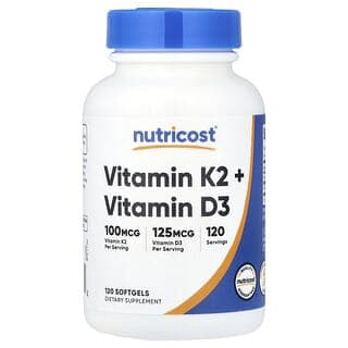 Nutricost, 維生素 K2 + 維生素 D3，120 粒軟膠囊