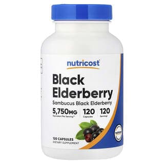 Nutricost, 黑接骨木果，5750 毫克，120 粒膠囊