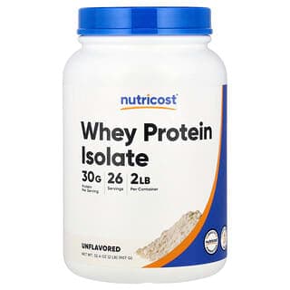 Nutricost, 分離乳清蛋白，原味，2 磅（907 克）