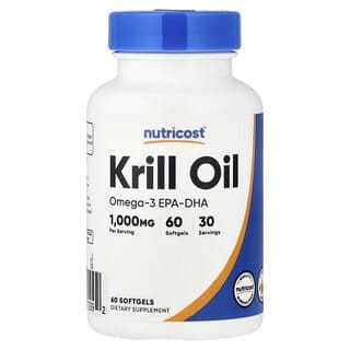 Nutricost, 磷蝦油，60 粒軟膠囊（每粒軟膠囊 500 毫克）