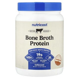 Nutricost, 骨湯蛋白質，原味，14.3 盎司（400 克）