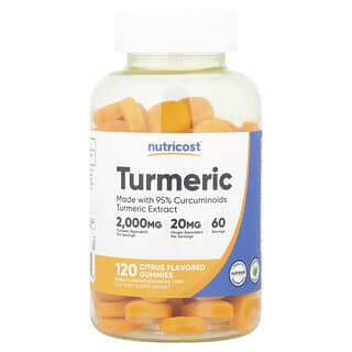 Nutricost, 薑黃軟糖，柑橘味，120 粒