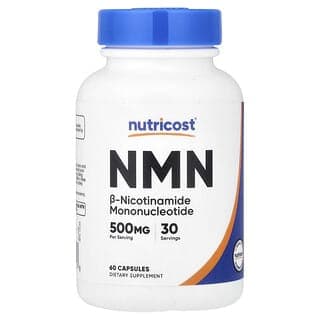 Nutricost, NMN，500 毫克，60 粒膠囊（每粒膠囊 250 毫克）