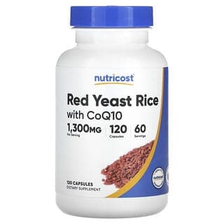 Nutricost, 富含輔酶 Q10 的紅曲米，1300 毫克，120 粒膠囊（每粒膠囊 650 毫克）
