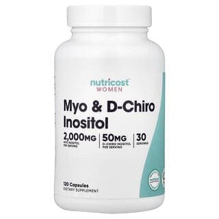 Nutricost, 女性，Myo + D-手性肌醇，120 粒膠囊