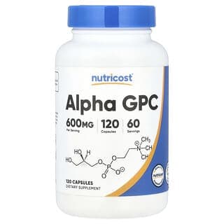 Nutricost, α-GPC，600 毫克，120 粒膠囊（每粒膠囊 300 毫克）
