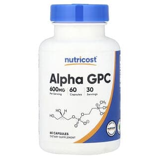 Nutricost, α-GPC，600 毫克，60 粒膠囊（每粒膠囊 300 毫克）