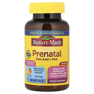 Nature Made, 產前，葉酸 + DHA，90 粒軟膠囊