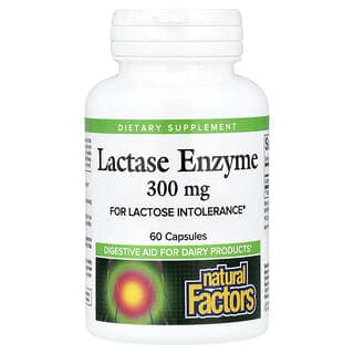 Natural Factors, 乳糖酶，300 毫克，60 粒膠囊