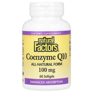 Natural Factors, 輔酶 Q10，100 毫克，60 粒軟凝膠
