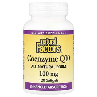 Natural Factors, 輔酶 Q10，100 毫克，120 粒軟凝膠