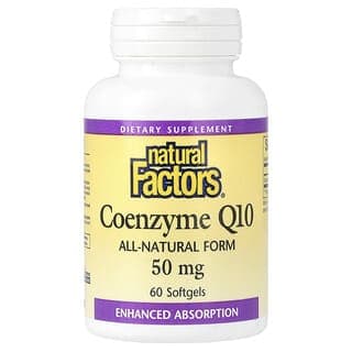 Natural Factors, 輔酶 Q10，50 毫克，60 粒軟凝膠