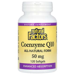 Natural Factors, 輔酶 Q10，50 毫克，120 粒軟凝膠