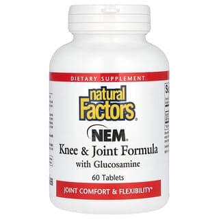 Natural Factors, NEM，含殼糖胺膝關節配方，60 片