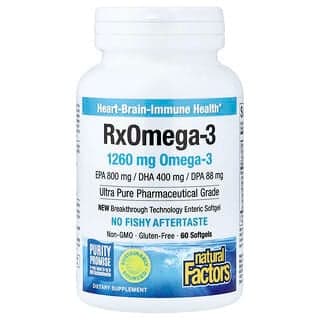 Natural Factors, RxOmega-3，60 粒軟膠囊（每粒軟膠囊 630 毫克）