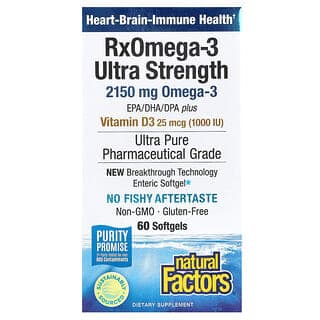 Natural Factors, 特強型 RxOmega-3，含維生素 D3，60 粒軟膠囊