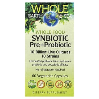 Natural Factors, Whole Earth & Sea，全食合生益生元 + 益生菌，100 億，60 粒素食膠囊