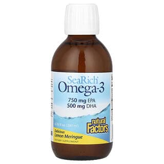 Natural Factors, SeaRich，奧米加3，檸檬調合蛋白，6.76液量盎司（200毫升）