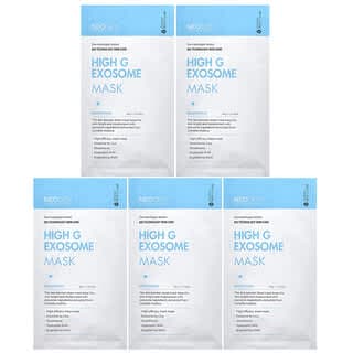 Neogen, High G 外泌體美容面膜，亮膚，5 片，每片 1.37 盎司（39 克）