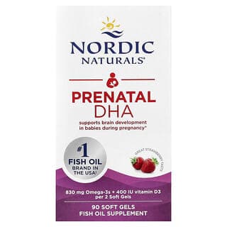 Nordic Naturals, 產前 DHA，草莓味，90 粒軟膠囊