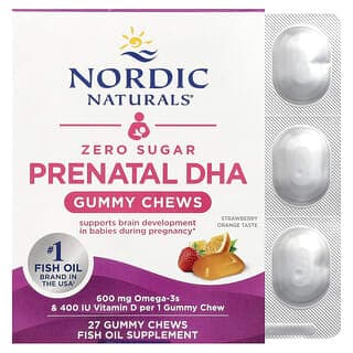 Nordic Naturals, 產前 DHA 軟糖，草莓橙子味，27 片軟咀嚼片