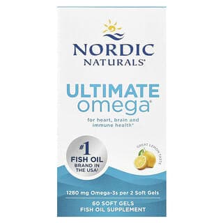 Nordic Naturals, Ultimate Omega，檸檬味，60 粒軟膠囊（每粒軟膠囊 640 毫克）