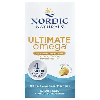 Nordic Naturals, Ultimate Omega®，檸檬味，60 粒軟膠囊（每粒軟膠囊 640 毫克）